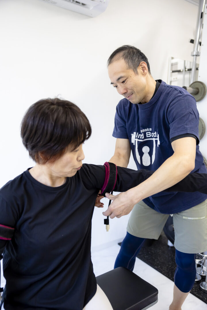 加圧トレーニングでは血管の柔軟性、、毛細血管の発達に有効です。